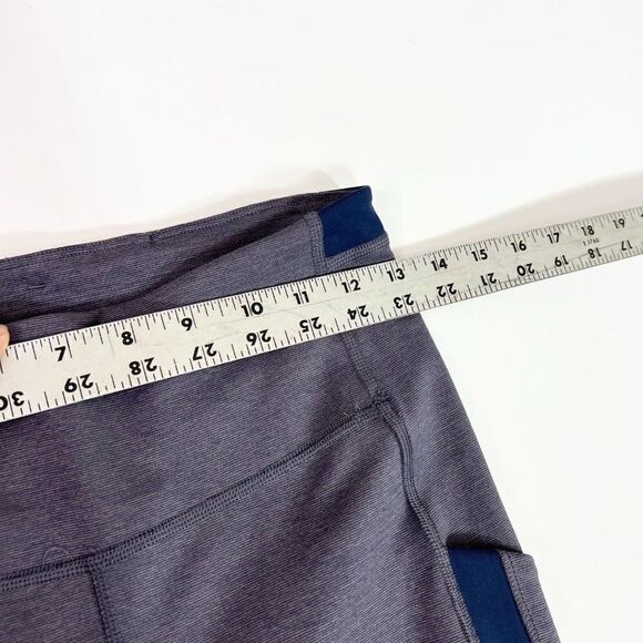 Athleta Legging Women Gray Blue Ultimate Stash Pocket 7/8 Compression Pant Small - Picture 6 of 9